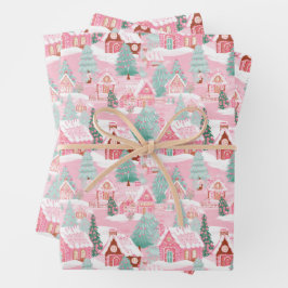 Preppy kerst inpakpapier vel