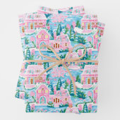 Preppy kerst inpakpapier vel (In situ)