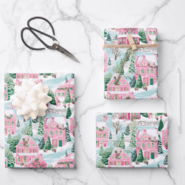 Preppy kerst inpakpapier vel