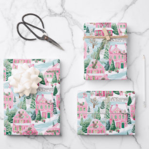 Preppy kerst inpakpapier vel