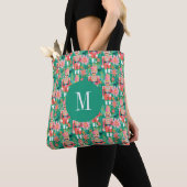 Preppy Kerst Notenkraker monogram Tote Bag (Dichtbij)