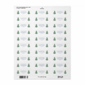 Preppy kerstboom Blue Return-adres Etiket (Full Sheet)