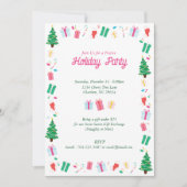 Preppy Kerstboom Gift Snoep Holiday Party Kaart (Voorkant)