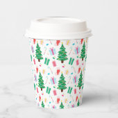 Preppy Kerstboom Vakantie Papieren Bekers (Links)