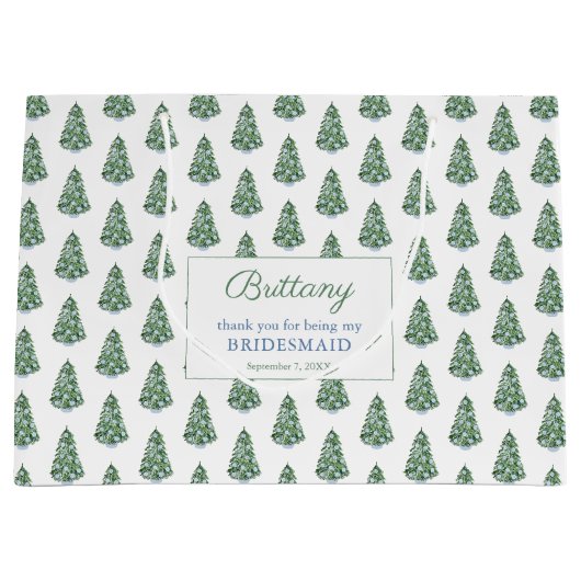 Preppy kerstbruiloft gemaakt van eerlijkheid Dank Groot Cadeauzakje (Voorkant)