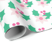 Preppy kerstcadeaupapier, insettia Holiday Wrappin Cadeaupapier (Rol Hoek)