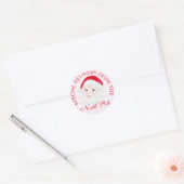 Preppy  kerstcadeaus ronde sticker (Envelop)