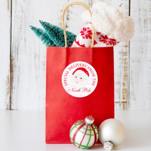 Preppy  kerstcadeaus ronde sticker