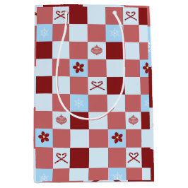 Preppy-kerstcontrole Medium Cadeauzakje