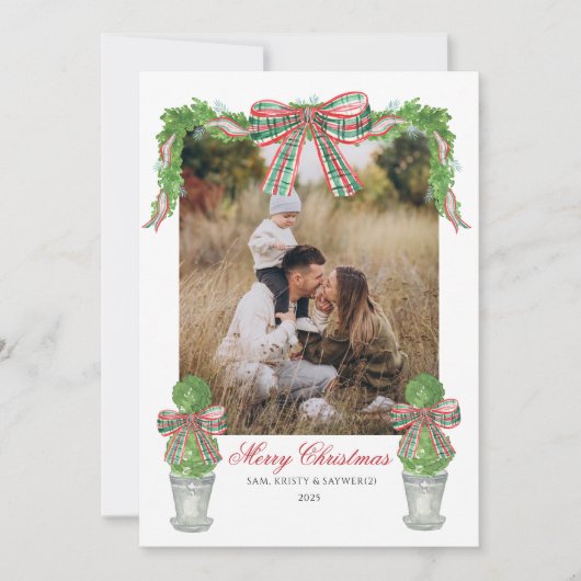 Preppy kerstkaart  kaart (Voorkant)