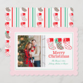 Preppy Kerstkousen Kerstmis Feestdagenkaart (Voorkant / Achterkant)