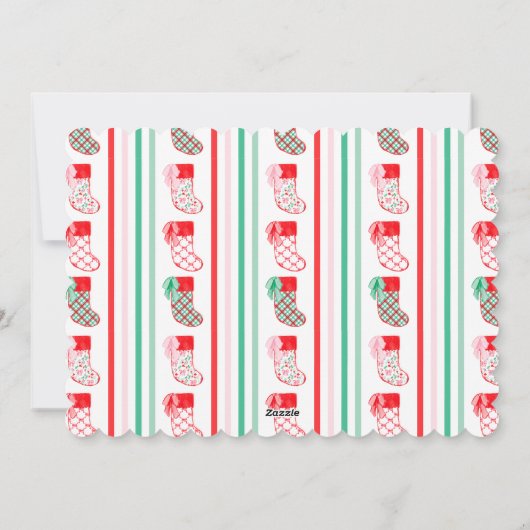 Preppy Kerstkousen Kerstmis Feestdagenkaart (Achterkant)