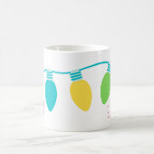 Preppy kerstlampjes op maat koffiemok (Center)