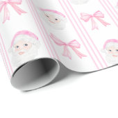 Preppy Kerstman en strikken Kerstmis grootmillenni Cadeaupapier (Rol Hoek)