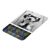 Preppy Kerstmis met één foto Magneet (Linkerzijde)