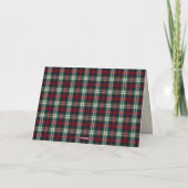 Preppy Kerstmis Plaid Feestdagen Kaart (Achterkant)