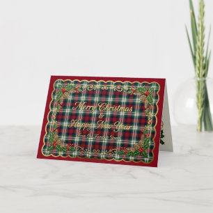 Preppy Kerstmis Plaid  Feestdagen Kaart