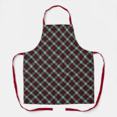 Preppy Kerstmis Plaid  Schort (Voorkant)