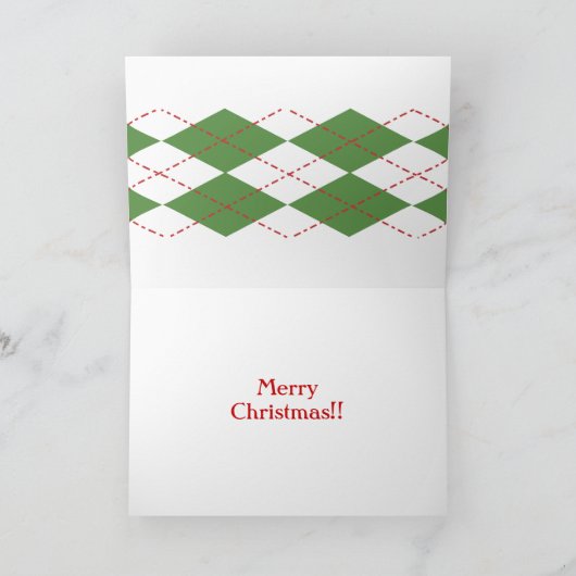 Preppy Kerstmis van het Puppy Feestdagen Kaart (Binnen)