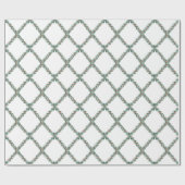 Preppy kersttrellis cadeaupapier (Vlak)