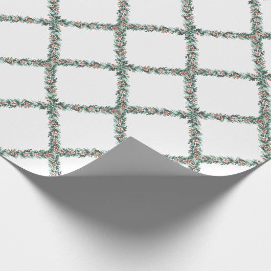 Preppy kersttrellis cadeaupapier (Hoek)