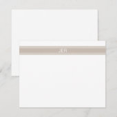 Preppy Khaki Initialen voor gepersonaliseerde mono Notitiekaartje (Voorkant / Achterkant)
