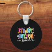 Preppy Kindergarten Squad Team Crew Teacher Terug Sleutelhanger (Voorkant)