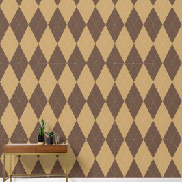 Preppy Klassiek Argyle Chocoladebruin & Khaki Behang