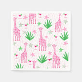 Preppy Klassieke Giraffen en Cosmopolitans Jungle  Servet (Voorkant)