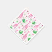 Preppy Klassieke Giraffen en Cosmopolitans Jungle  Servet (Hoek)