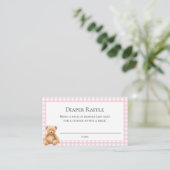 Preppy Klassieke Teddyshower Envelop C Informatiekaartje (Staand voorkant)