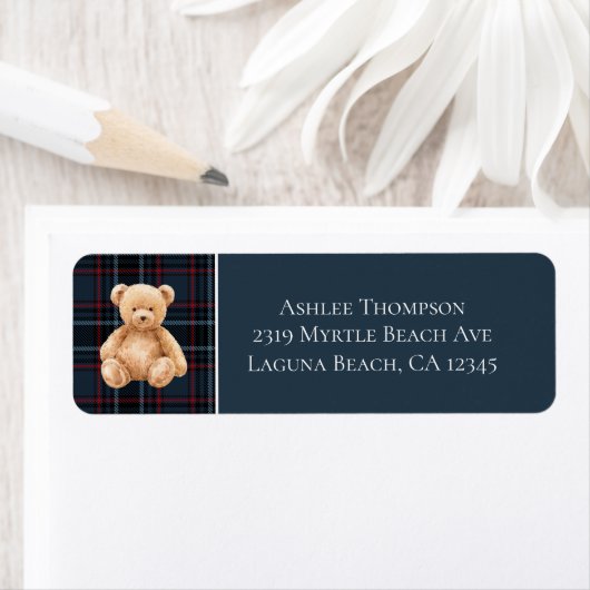 Preppy Klassieke Teddyshower Etiket (Insitu)