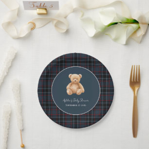 Preppy Klassieke Teddyshower Papieren Bordje