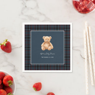 Preppy Klassieke Teddyshower Servet