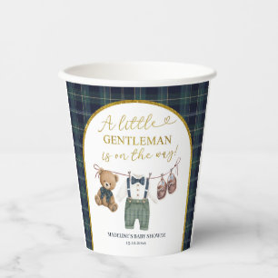 Preppy kleine gentleman Baby Shower Papieren Beker