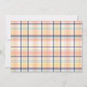 Preppy kleine pompoen 1e verjaardagsfeest kaart (Achterkant)