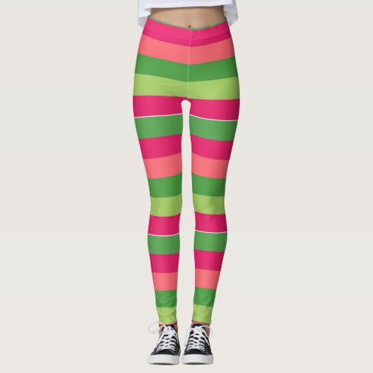 Preppy kleuren-leggings leggings (Voorkant)
