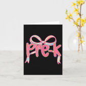 Preppy kleuterkoket buigt terug naar schoolles kaart (Gele Bloem)