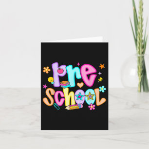 Preppy kleuterschool gelukkige eerste dag schoolle kaart