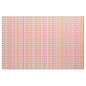 Preppy knop schaalrand gestreepte stof - Heet Roze (Yard (91,4 cm))