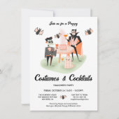 Preppy kostuums en cocktails Halloween Kaart (Voorkant)