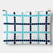 Preppy kralen Windowpane Aqua & Navy Etui (Achterkant)
