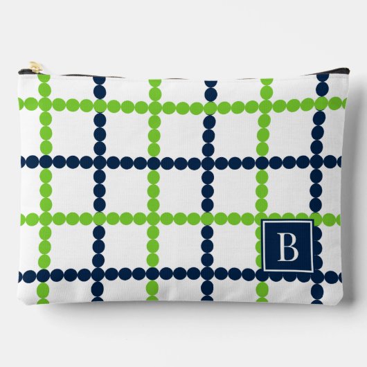 Preppy kralen Windowpane - Lime & Navy Etui (Voorkant)