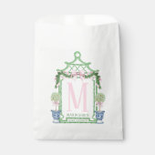 Preppy Krans met Pink Gingham Bow | Baby Shower Bedankzakje (Voorkant)