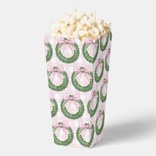 Preppy Krans met Pink Gingham Bow Bedankdoosjes (Popped)