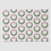 Preppy Krans met Pink Gingham Bow Tissuepapier (Voorkant)