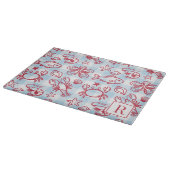 Preppy Kust Zeevruchten Gingham Keuken Decor Snijplank (Hoek)