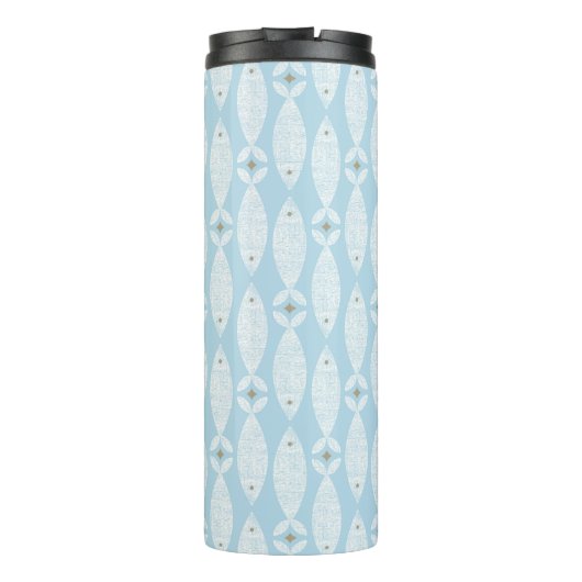 Preppy kustblauwe vis thermosbeker (Achterkant)