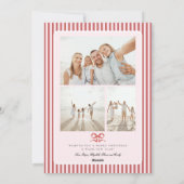 Preppy kustboog familie foto kerstvakantie feestdagenkaart (Achterkant)