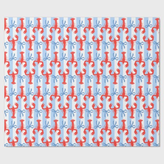 Preppy Kustkreeft en Bogen Cadeaupapier (Vlak)